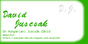 david juscsak business card
